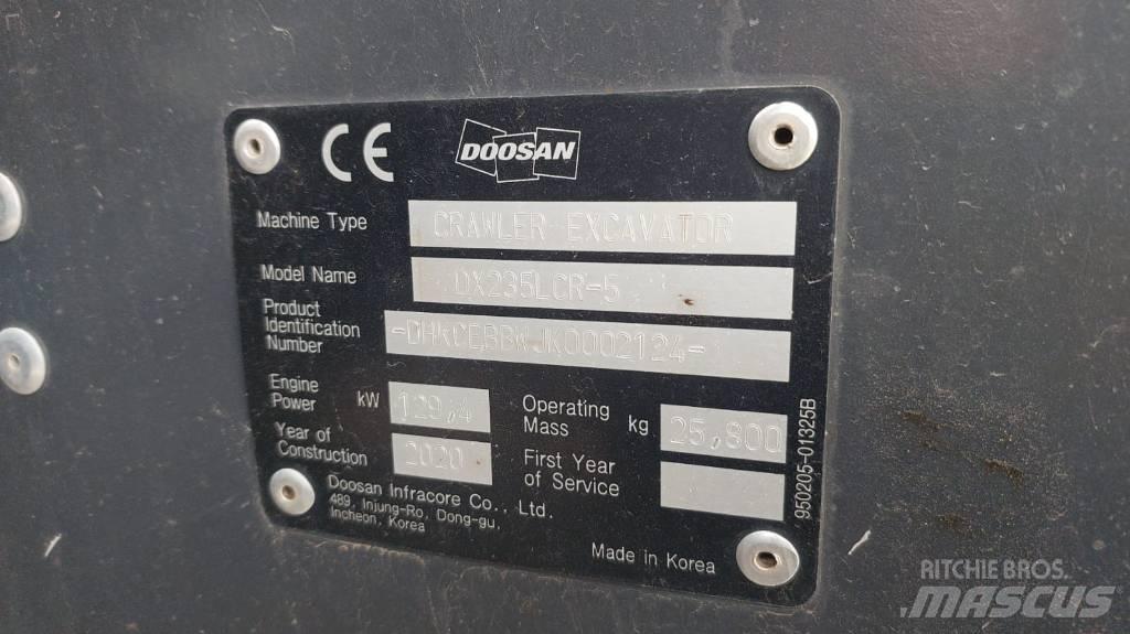 Doosan DX235LCR-5 Bagri goseničarji
