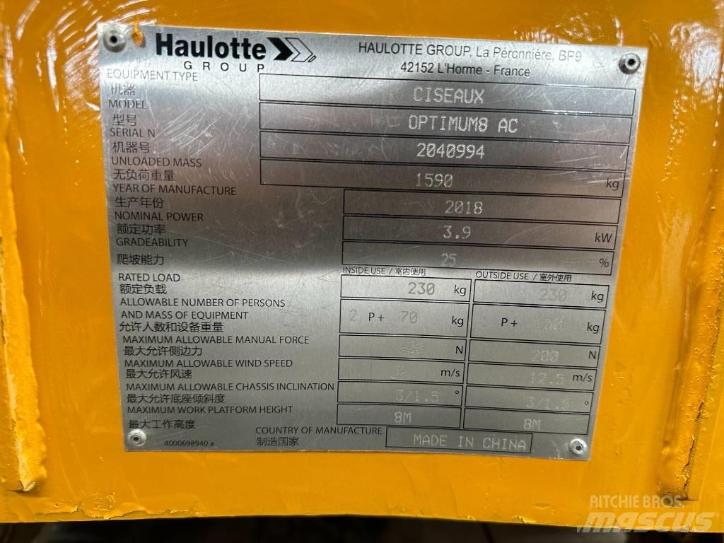 Haulotte OPTIMUM 8 Škarjaste dvižne ploščadi