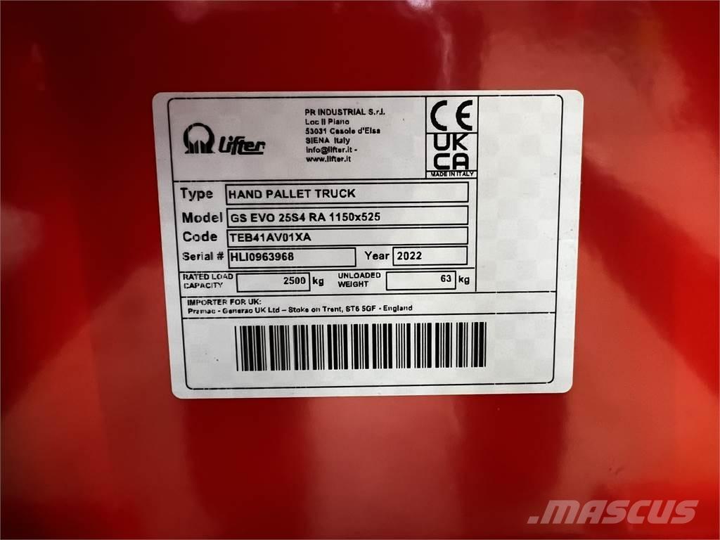 Pramac GS EVO 25 Ročni paletnik