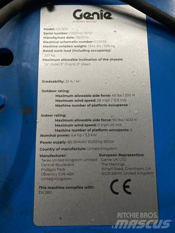 Genie GS1932 Škarjaste dvižne ploščadi