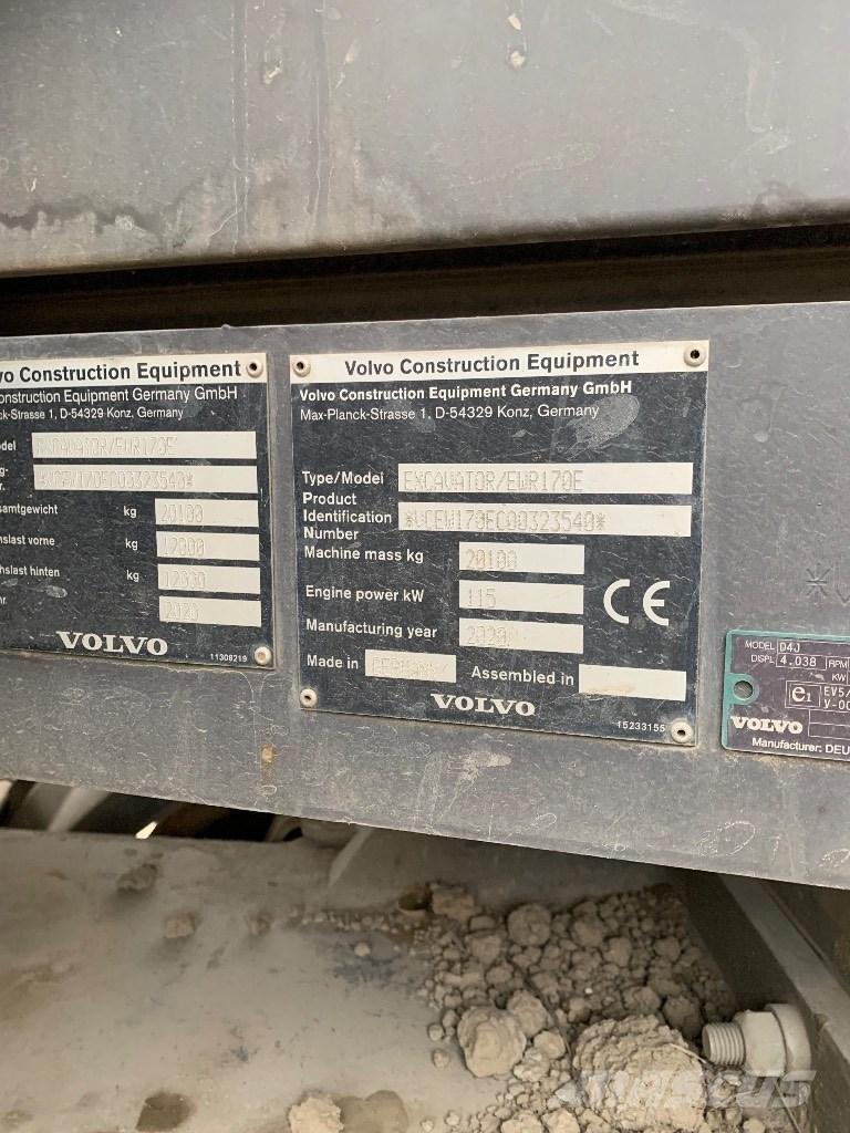 Volvo EWR 170 E Bagri na kolesih