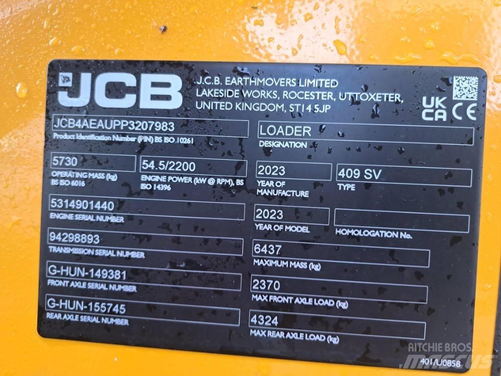 JCB 409 SV NE Kolesni nakladalci