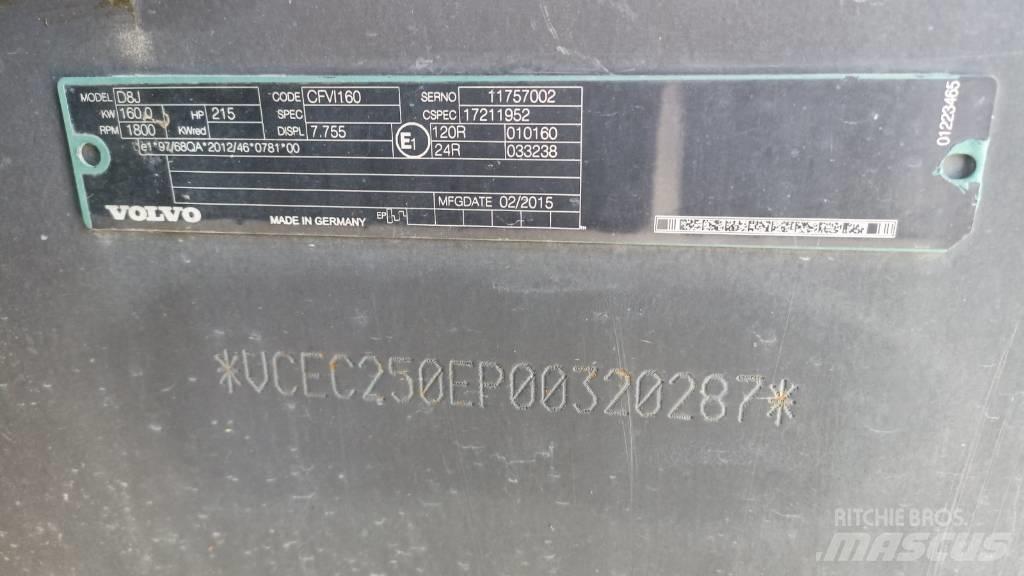 Volvo EC 250 EL Bagri goseničarji