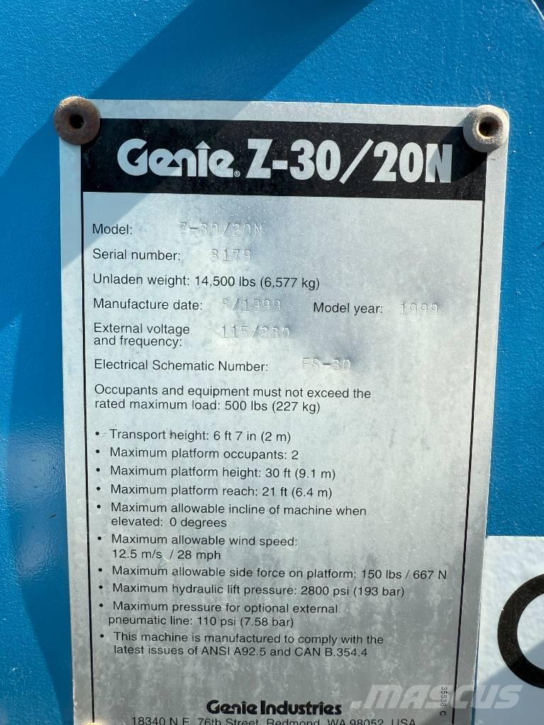 Genie Z 30/20 Zglobne dvižne ploščadi