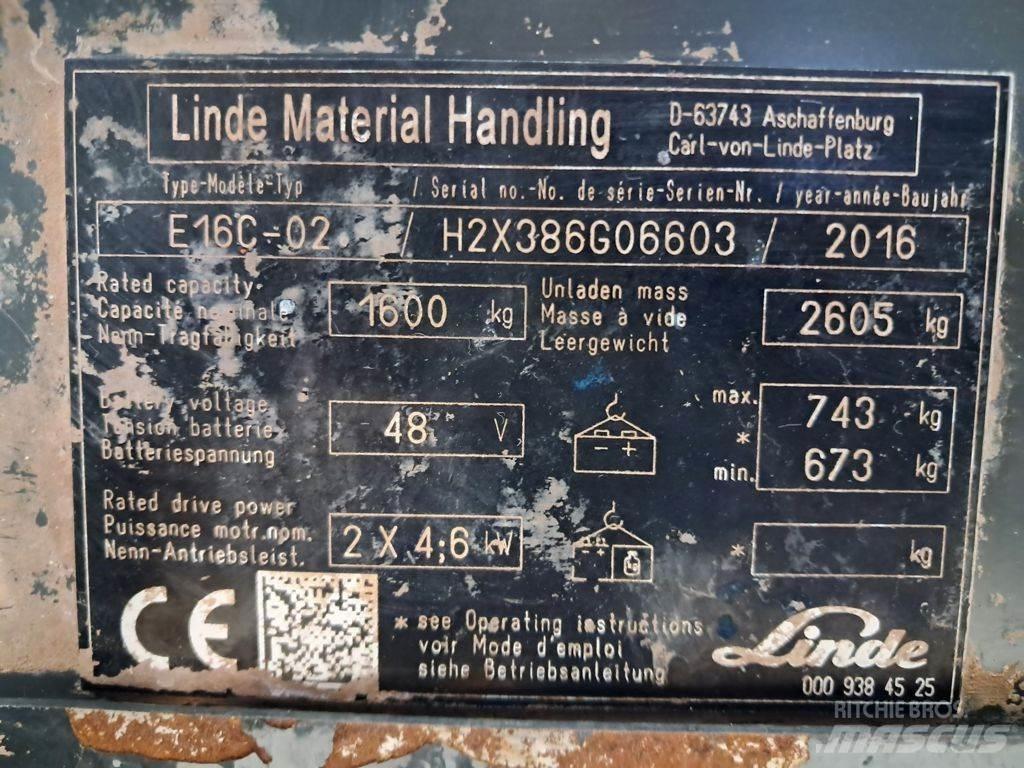 Linde E16C-03 Električni viličarji