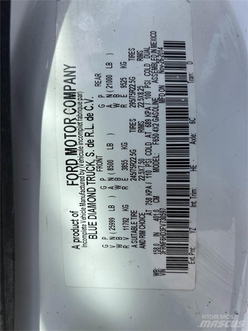 Ford F650 XL SD Tovornjaki za vodo