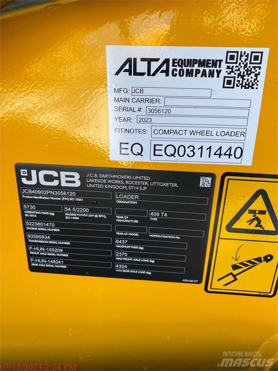 JCB 409 Kolesni nakladalci