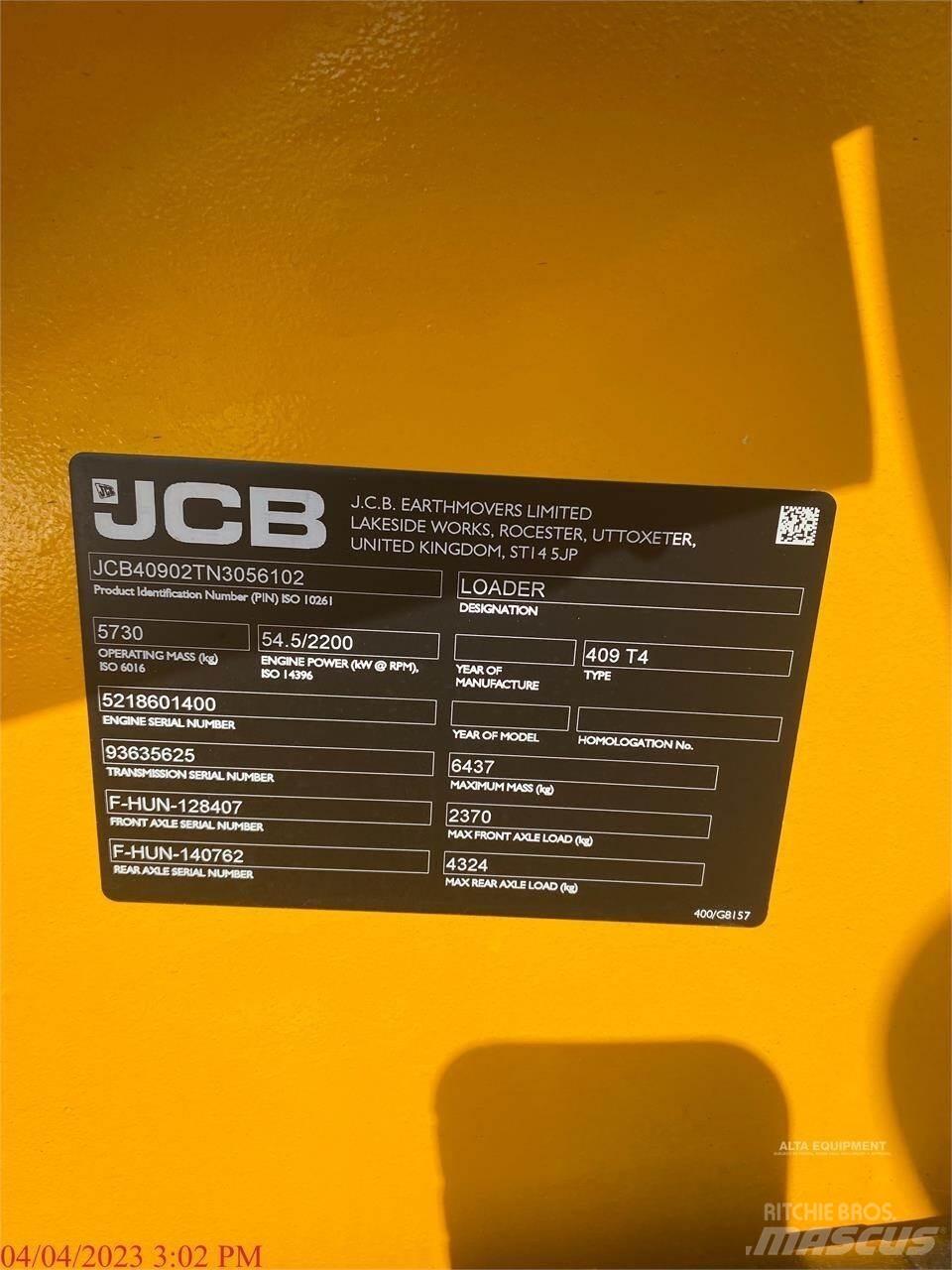 JCB 409 Kolesni nakladalci