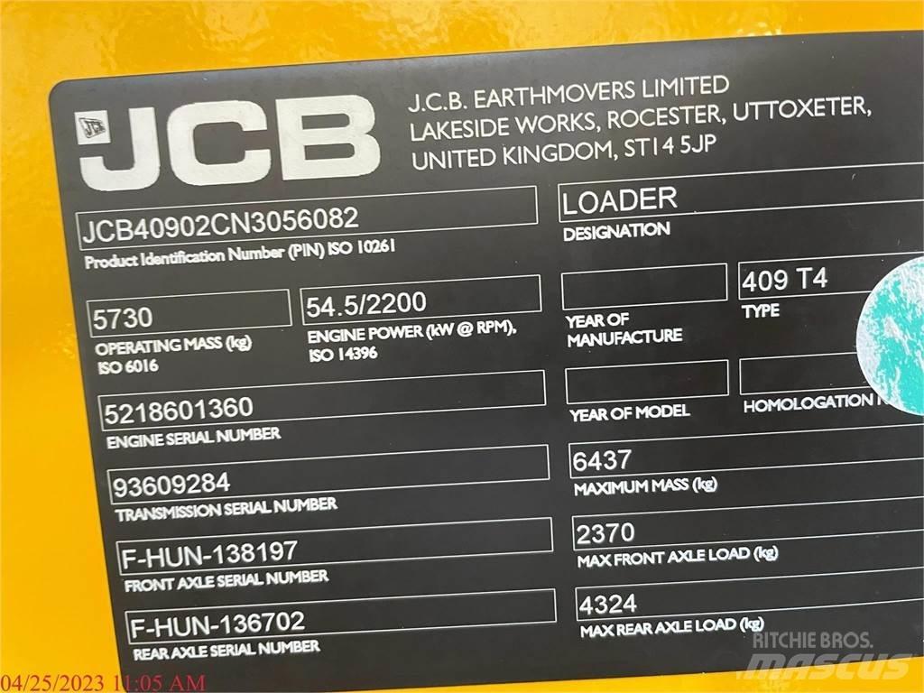 JCB 409 Kolesni nakladalci