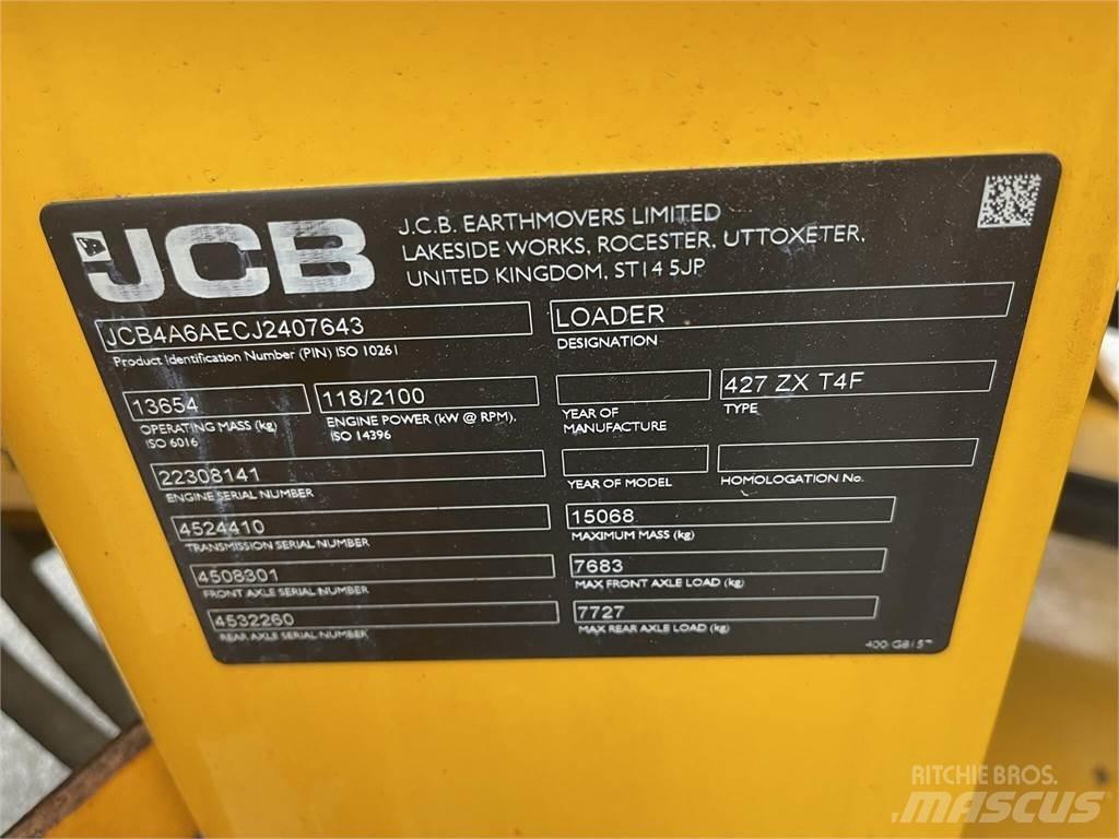 JCB 427ZX Kolesni nakladalci