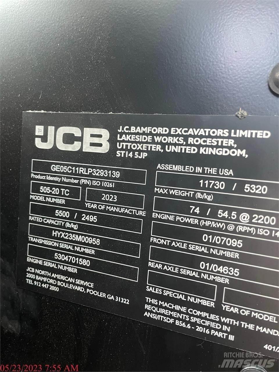 JCB 505-20TC Teleskopski viličarji