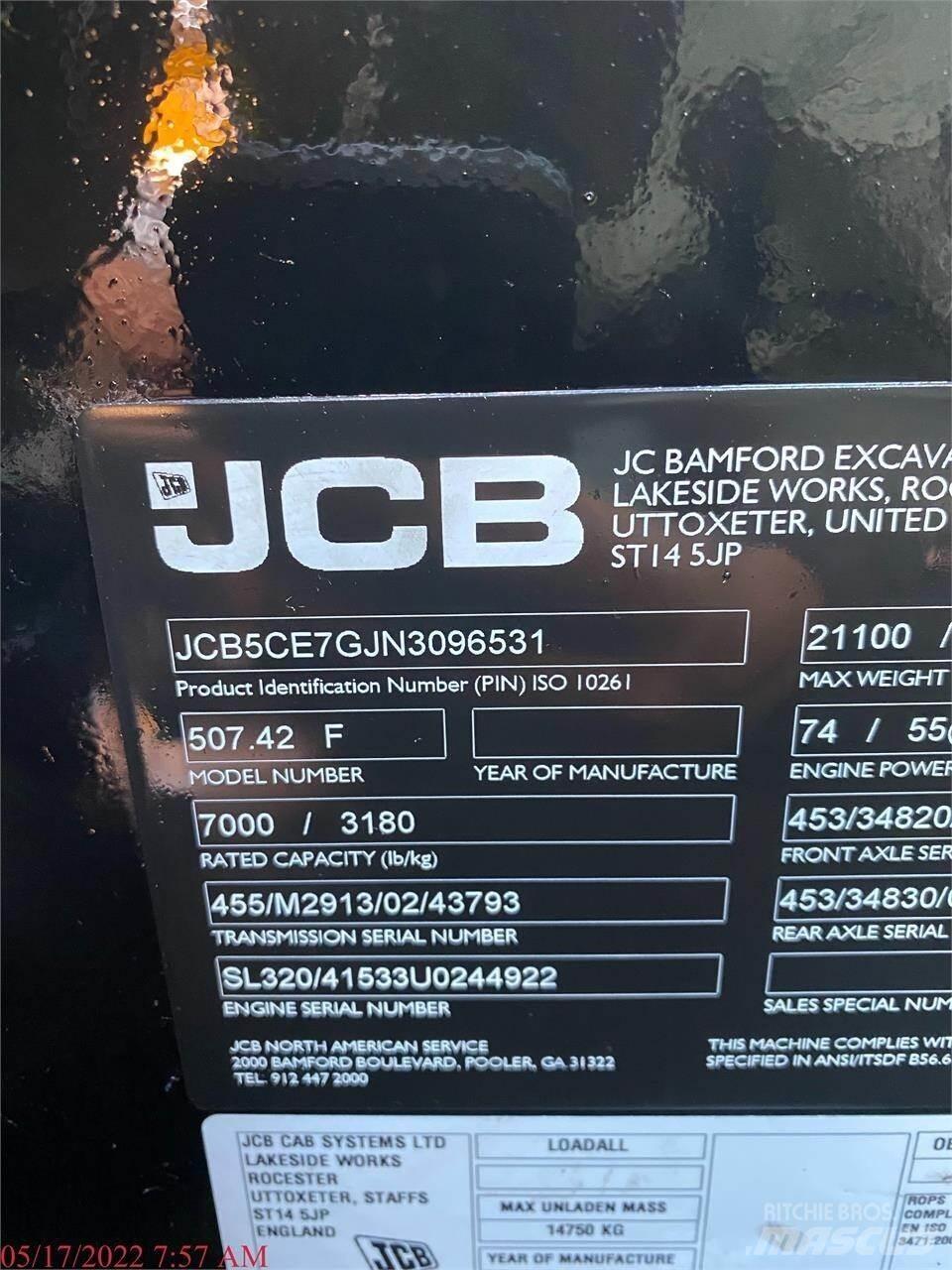 JCB 507-42 Teleskopski viličarji