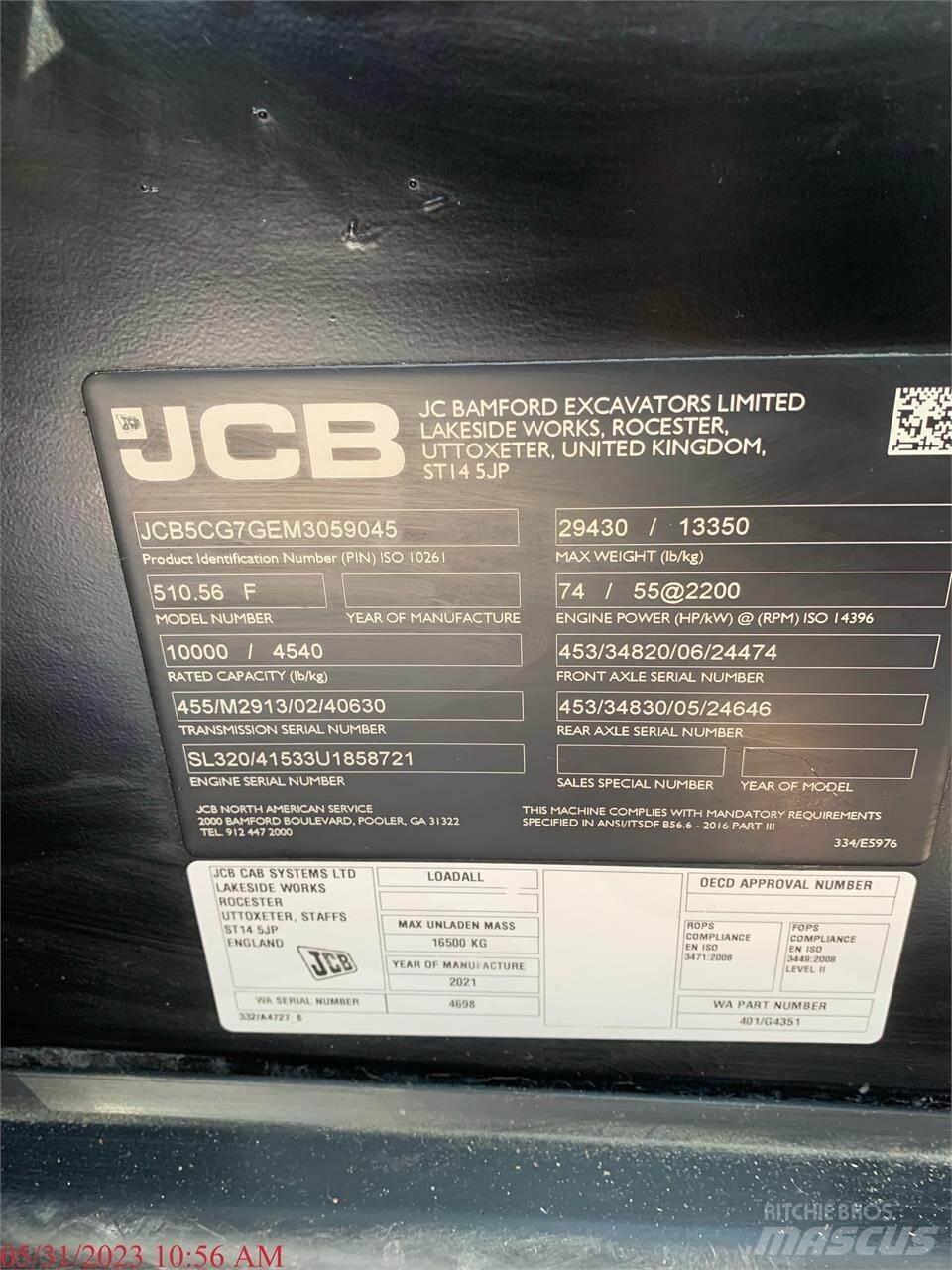 JCB 510-56 Teleskopski viličarji