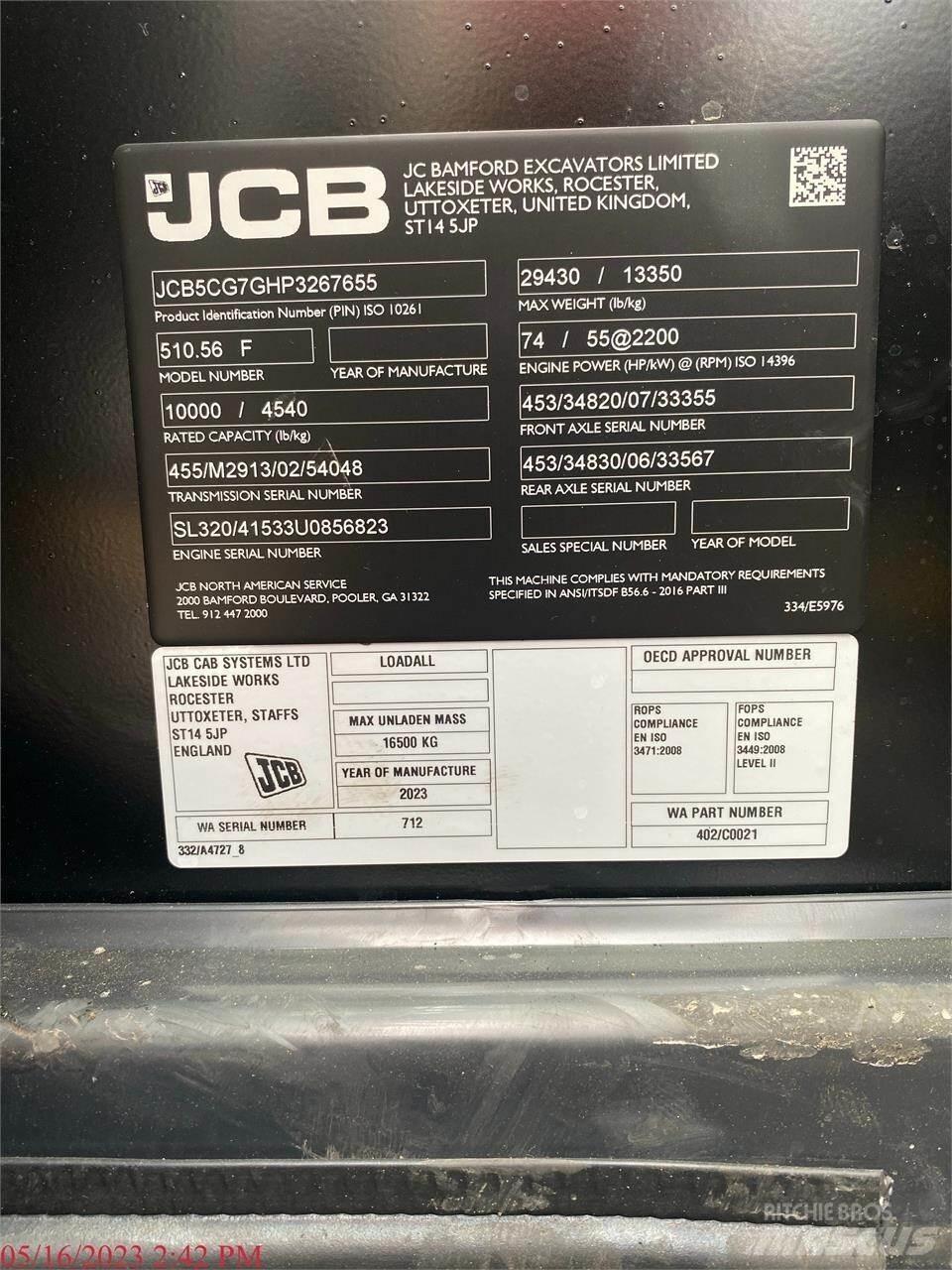 JCB 510-56 Teleskopski viličarji