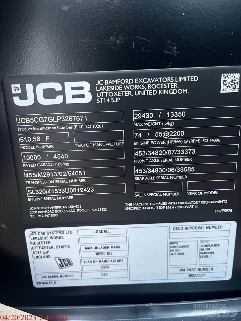 JCB 510-56 Teleskopski viličarji