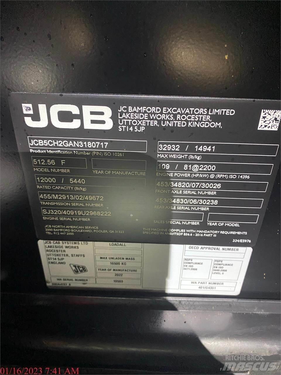 JCB 512-56 Teleskopski viličarji