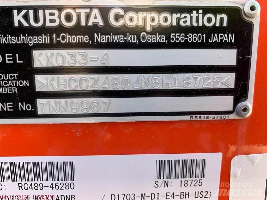 Kubota KX033-4 Mini bagri <7t