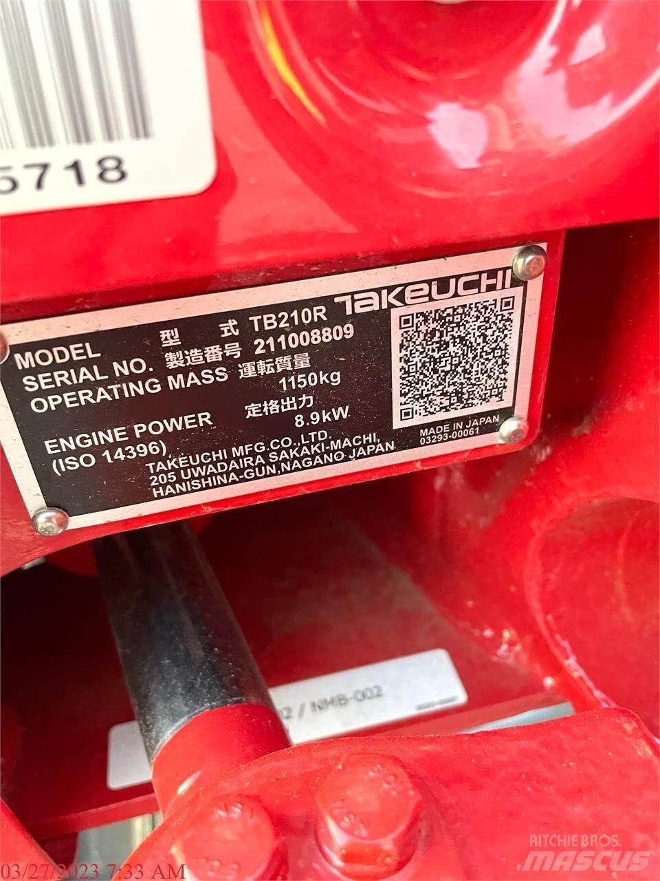 Takeuchi TB210R Mini bagri <7t