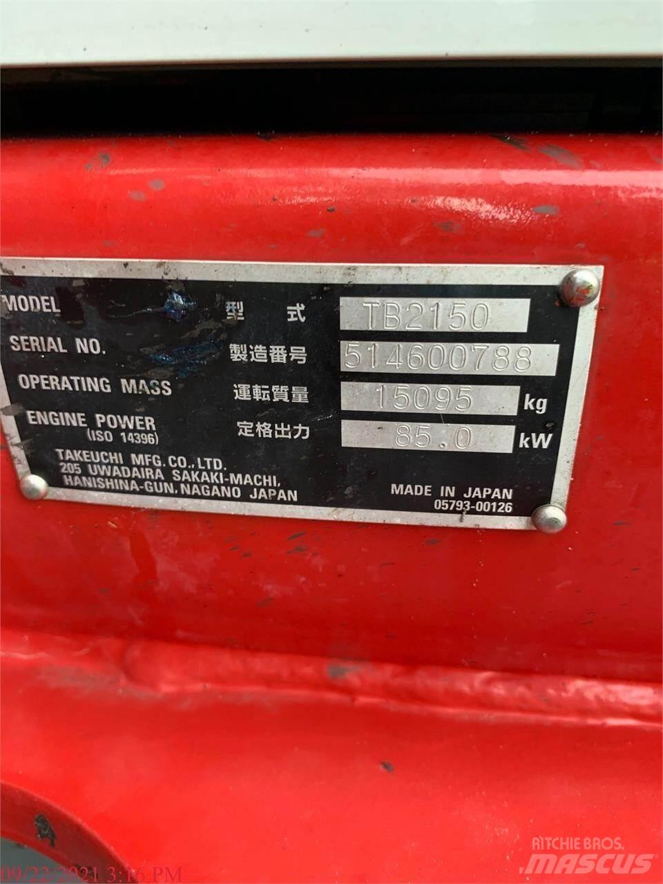 Takeuchi TB2150 Bagri goseničarji
