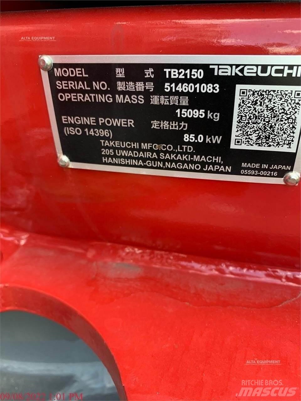 Takeuchi TB2150 Bagri goseničarji