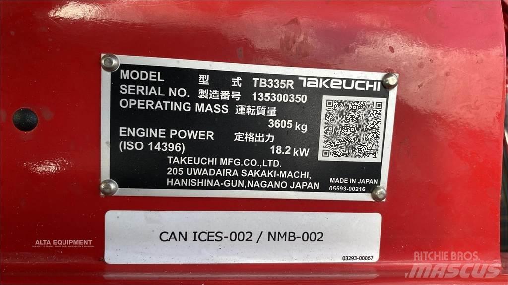 Takeuchi TB335R Mini bagri <7t