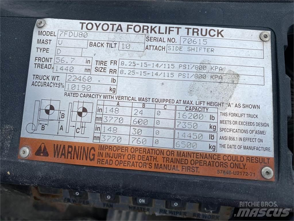 Toyota 7FDU80 Viličarji - drugo