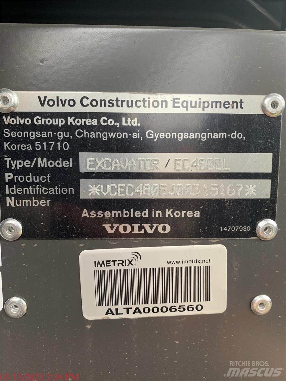 Volvo EC480EL Bagri goseničarji