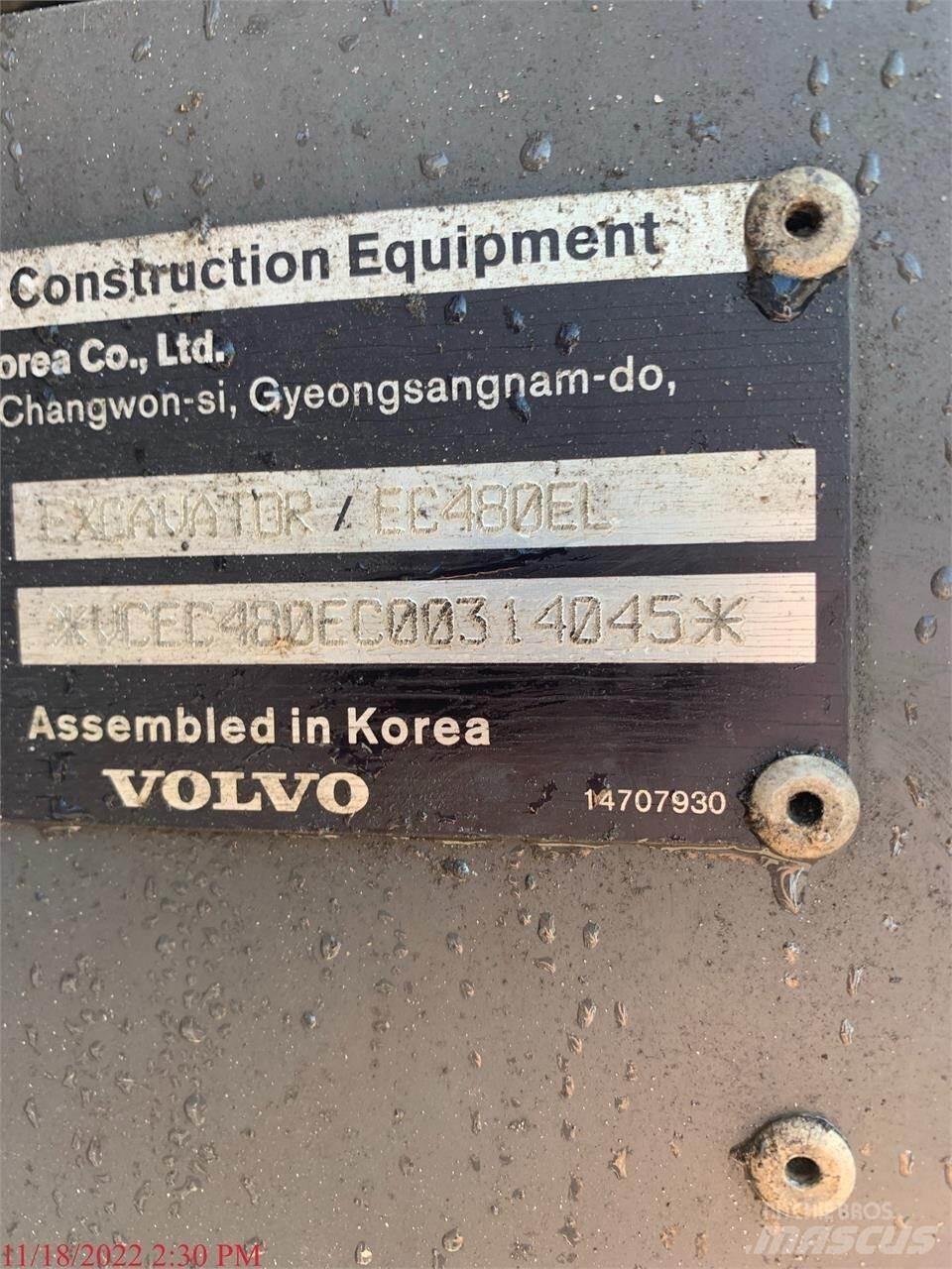 Volvo EC480EL Bagri goseničarji