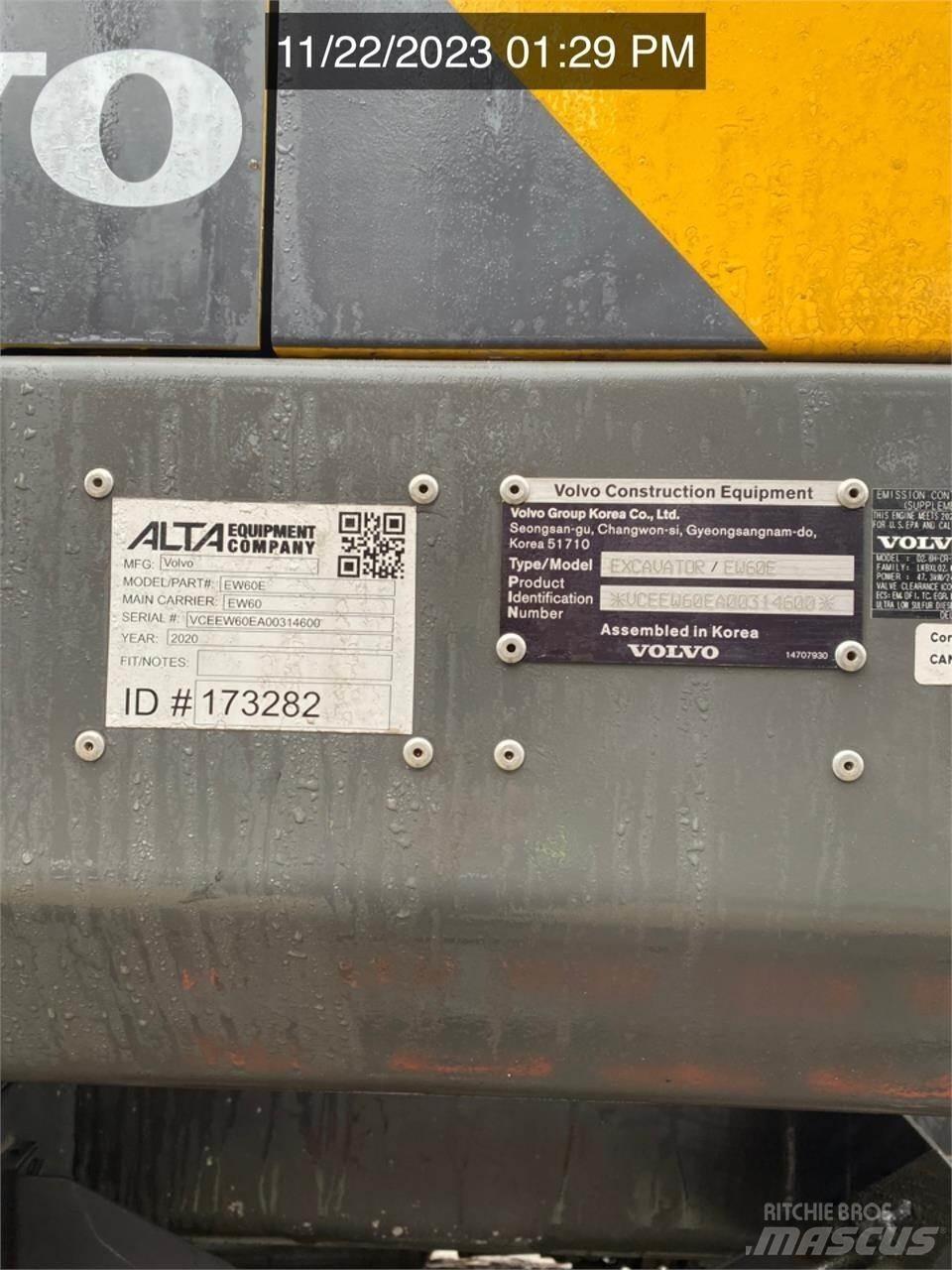 Volvo EW60E Bagri na kolesih