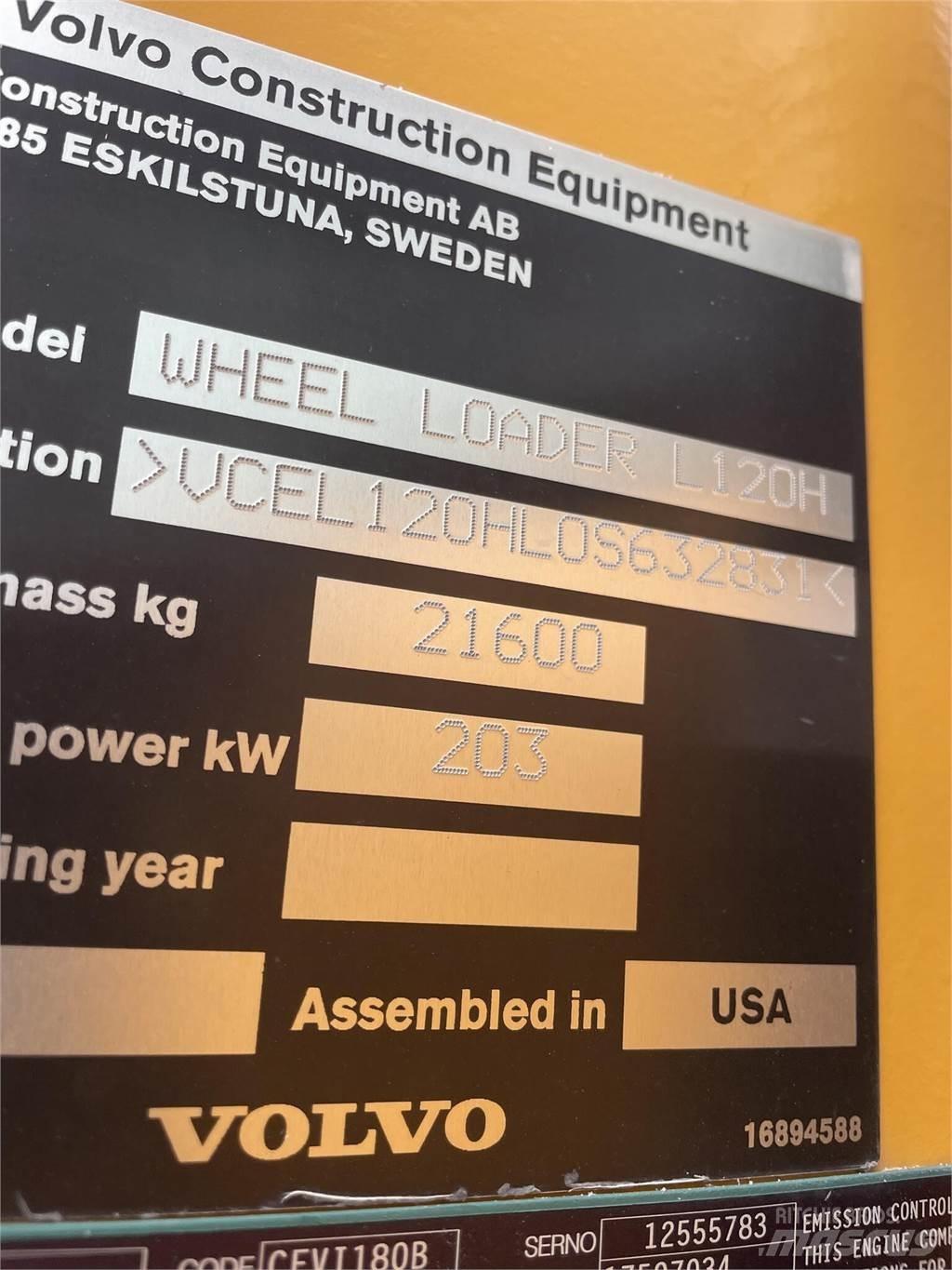 Volvo L120H Kolesni nakladalci