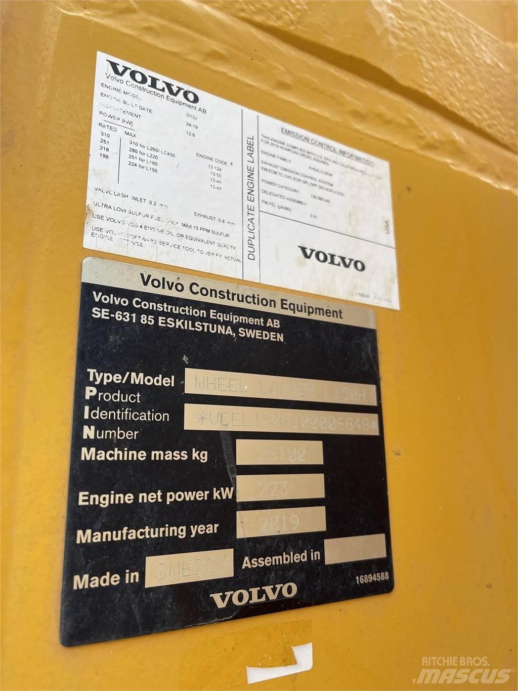 Volvo L150H Kolesni nakladalci