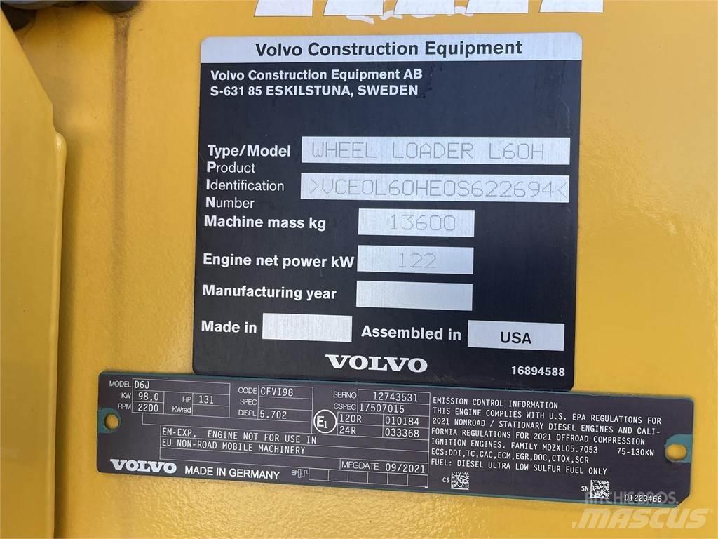 Volvo L60H Kolesni nakladalci