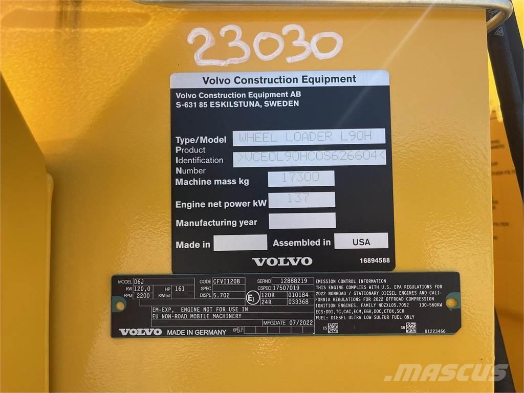 Volvo L90H Kolesni nakladalci