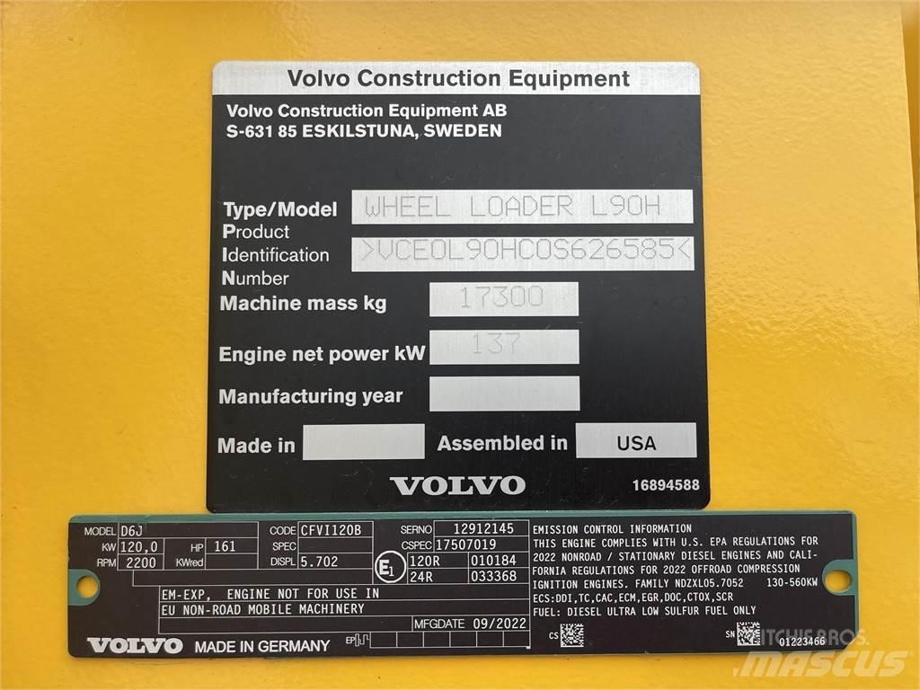 Volvo L90H Kolesni nakladalci