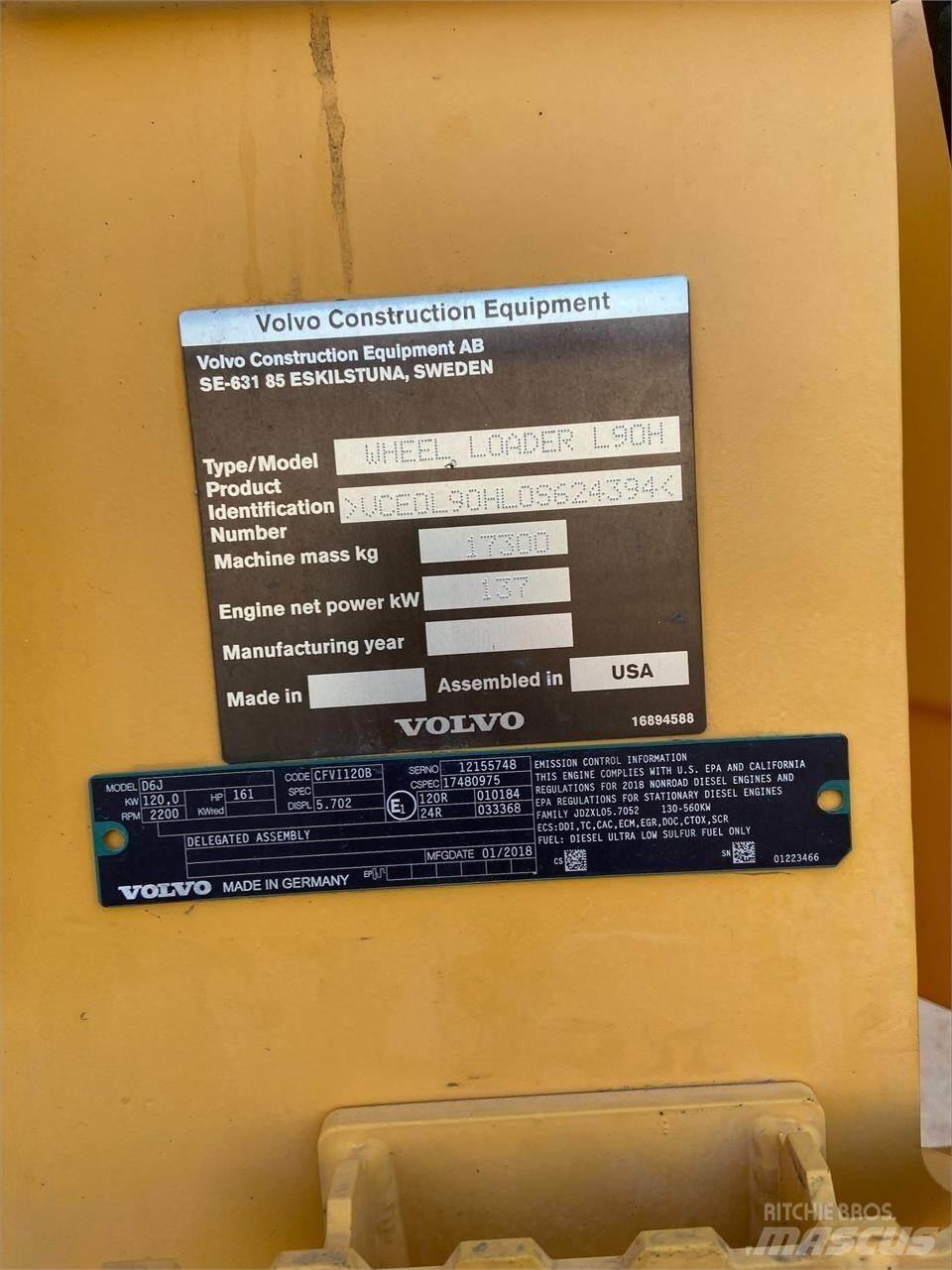 Volvo L90H Kolesni nakladalci