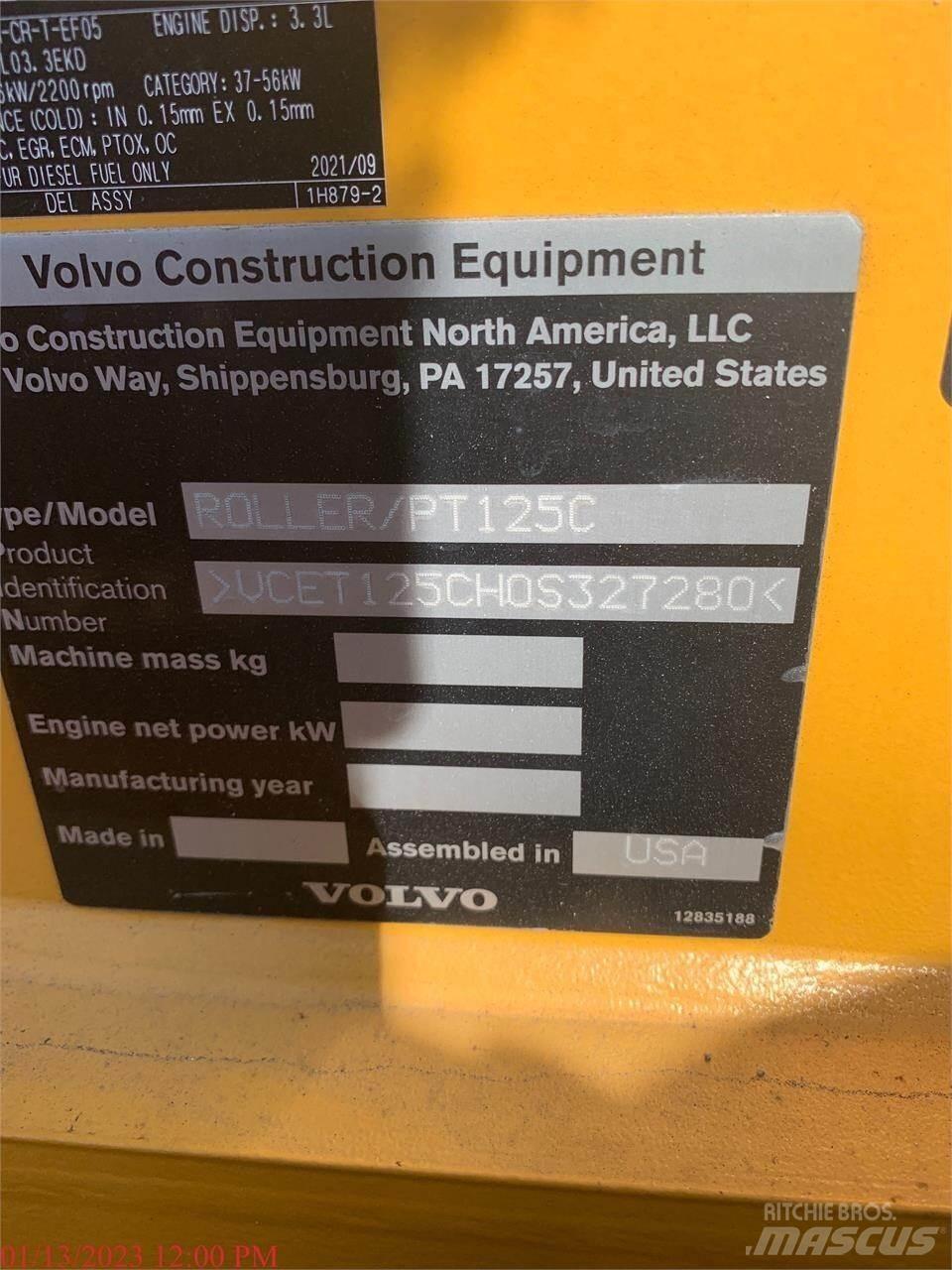 Volvo PT125C Kolesni valjarji s pnevmatikami