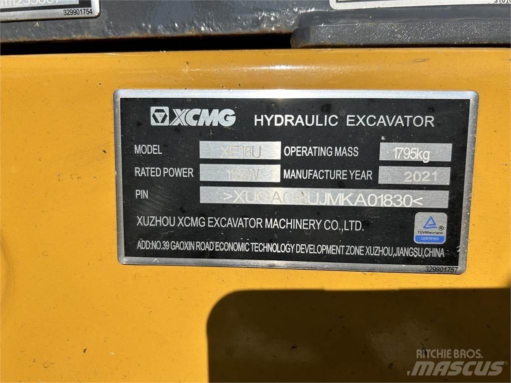 XCMG XE18U Mini bagri <7t