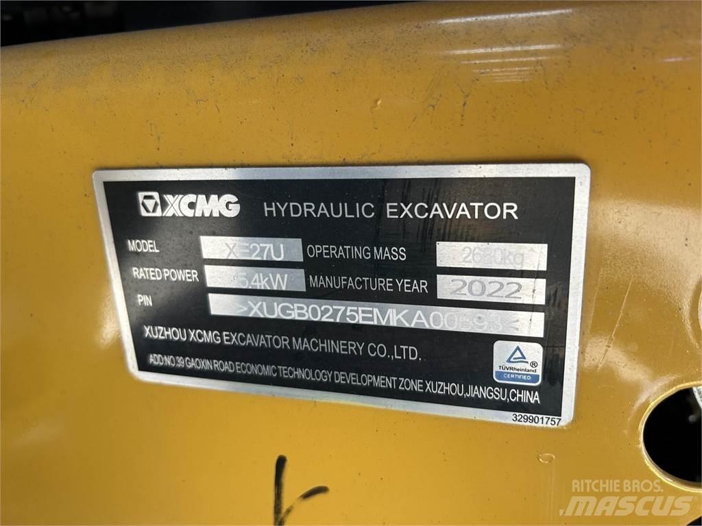 XCMG XE27U Mini bagri <7t