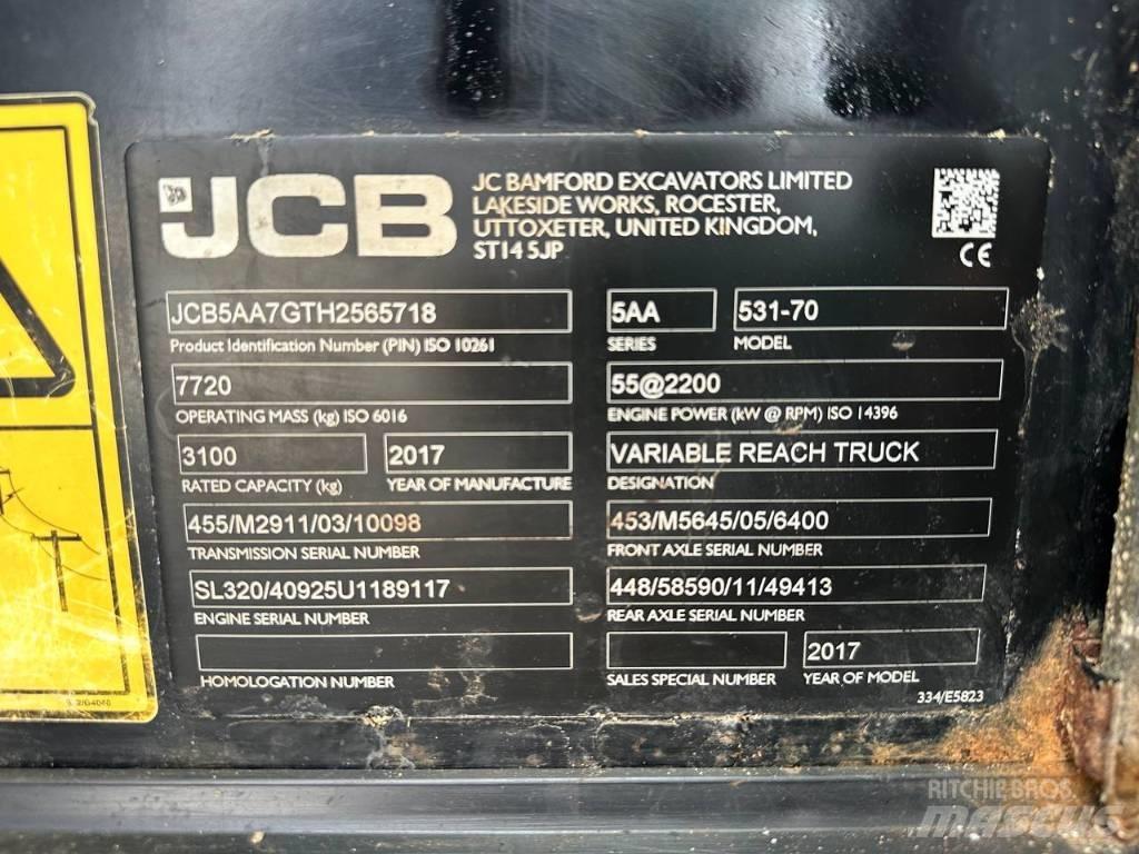JCB 531-70 Teleskopski viličarji