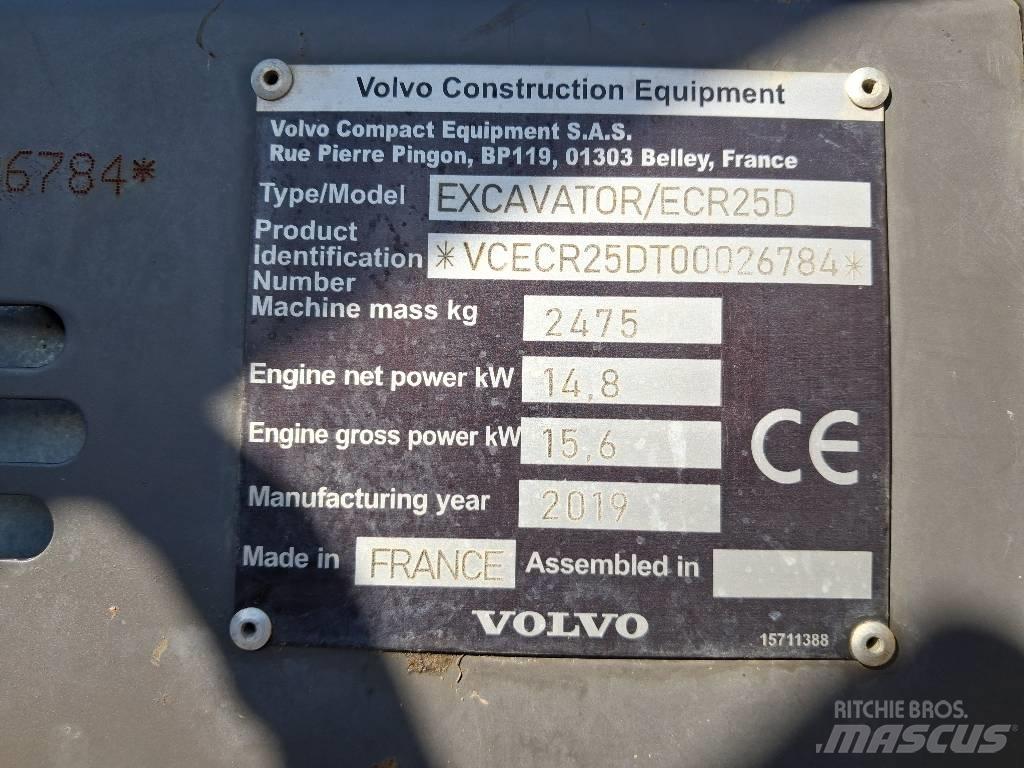Volvo ECR 25 D Mini bagri <7t