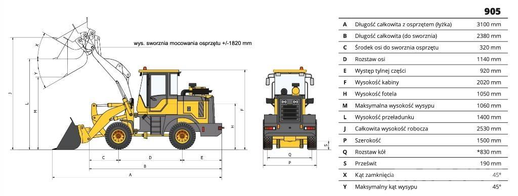Günstig 905 Kmetijski teleskopski nakladalci