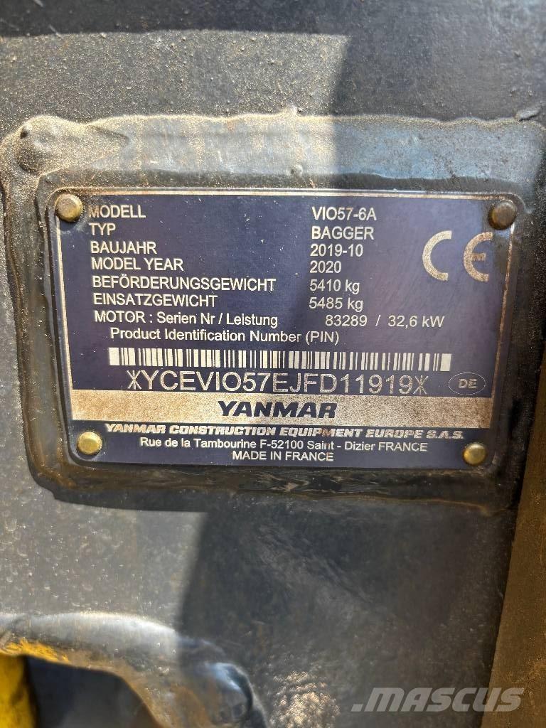 Yanmar Vio 57 Mini bagri <7t