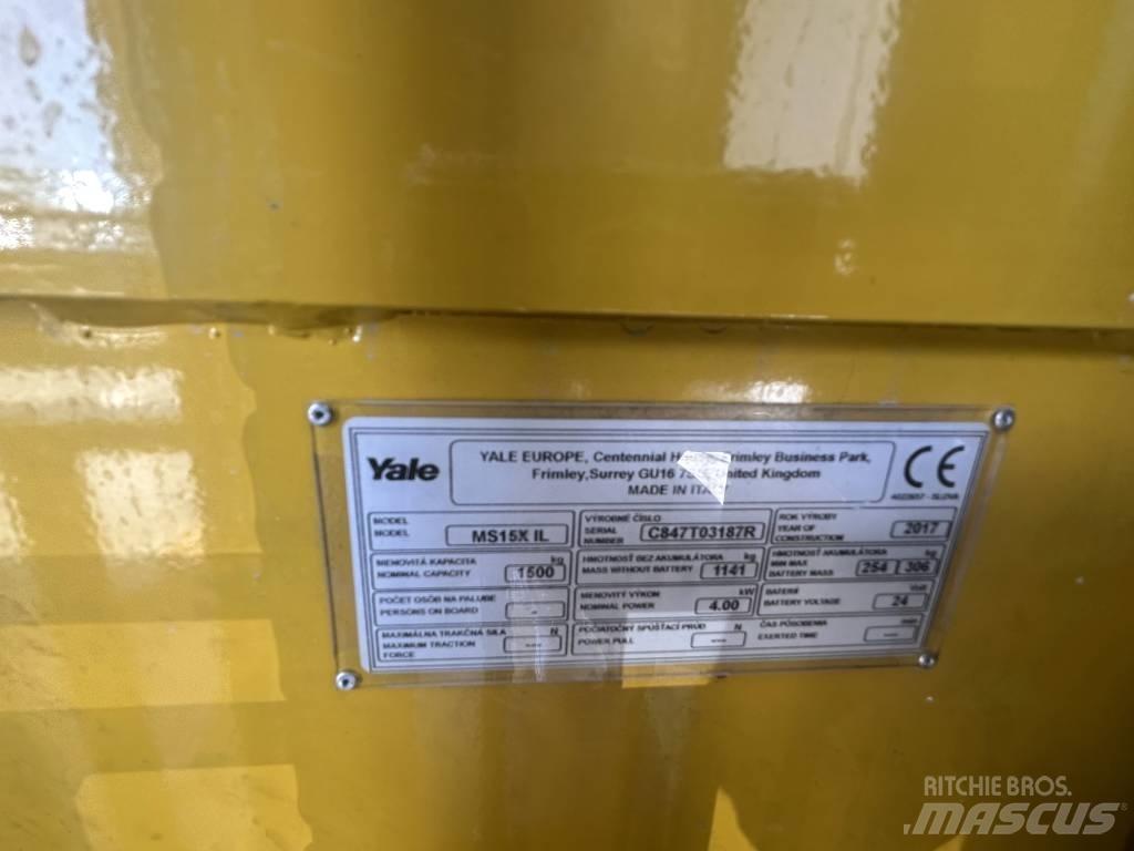Yale ms15x Ročni električni viličar