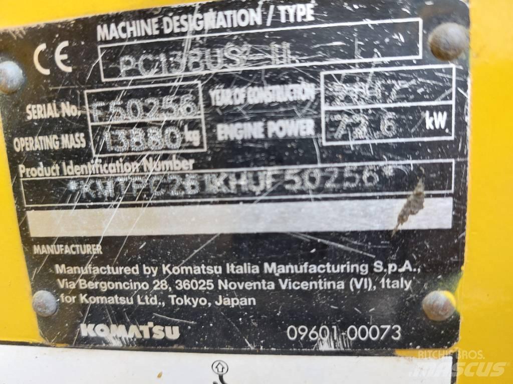 Komatsu PC138US-11 Bagri goseničarji