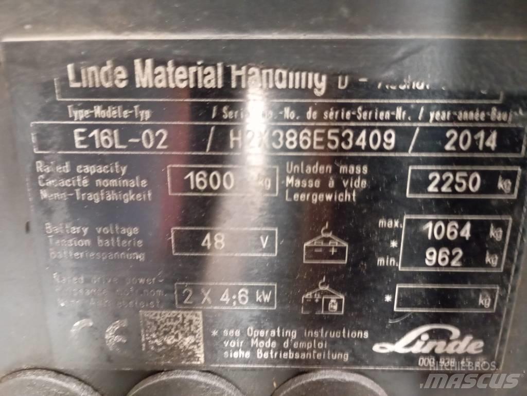 Linde E 16 Električni viličarji