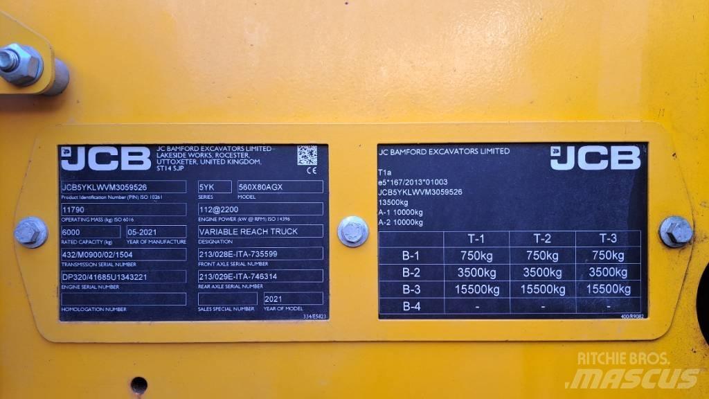 JCB 560-80 Agri Xtra Kmetijski teleskopski nakladalci