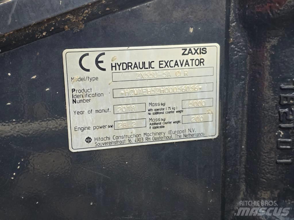 Hitachi ZX55U-5A CLR Mini bagri <7t