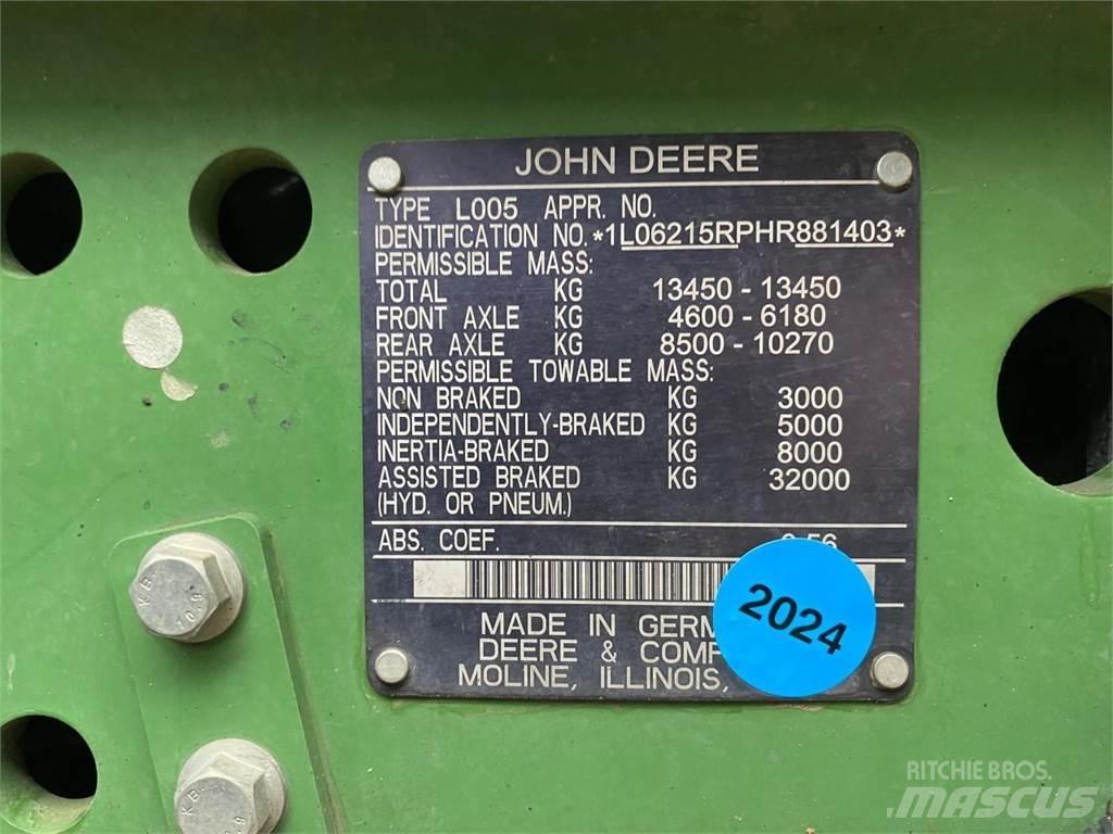John Deere 6215R Traktorji