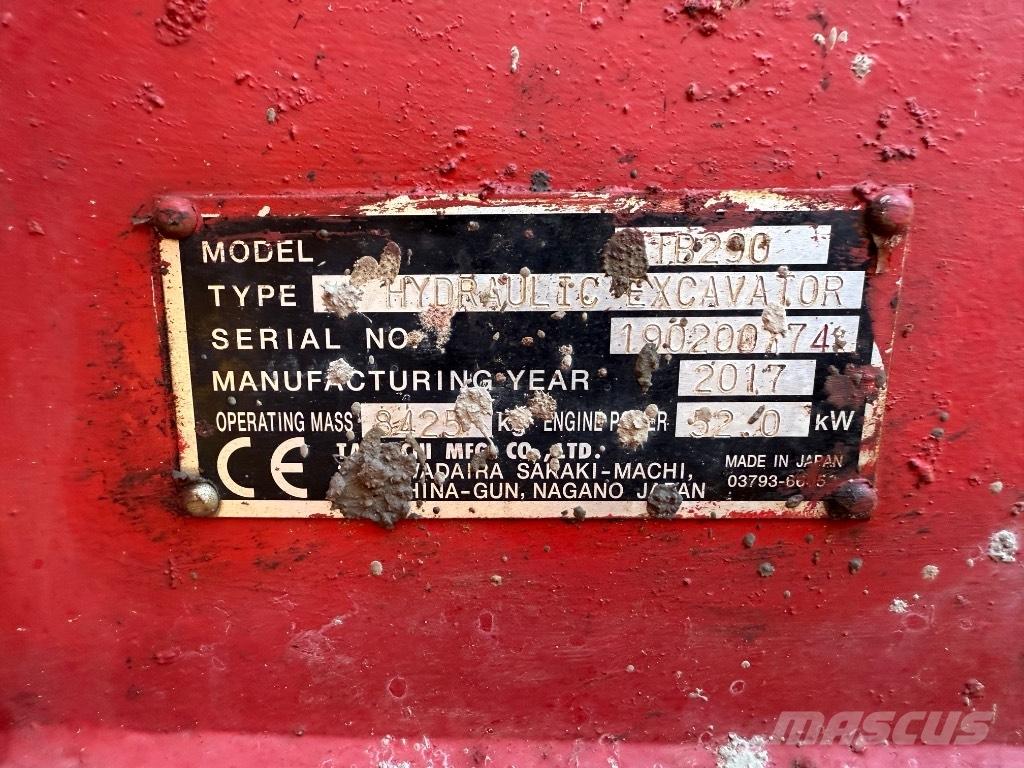 Takeuchi TB 290 Midi bagri 7t – 12t