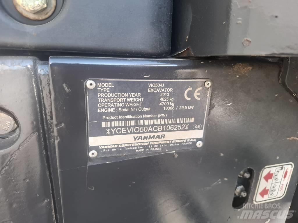 Yanmar Vio 50 U Mini bagri <7t